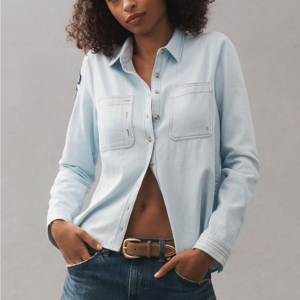 Pilcro Light Blue Button-Down Shirt